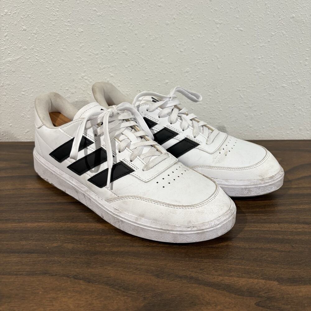 Adidas Mens Courtblock IF4033 White Black Casual Shoes Sneakers Size 9.5